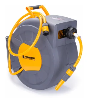 AUTOMATYCZNY BĘBEN ZWIJACZ NA WĄŻ OGRODOWY NAŚCIENNY 1/2 35m + PISTOLET PRO PM-ABNW-35M - 4