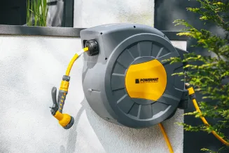 AUTOMATYCZNY BĘBEN ZWIJACZ NA WĄŻ OGRODOWY NAŚCIENNY 1/2 35m + PISTOLET PRO PM-ABNW-35M - 8