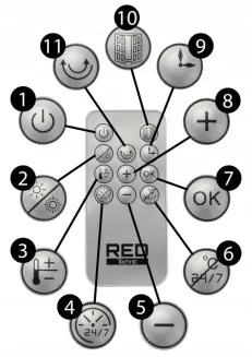Kurtyna powietrzna 2000W Grzejnik CERAMICZNY RTGC0056 LCD - 11