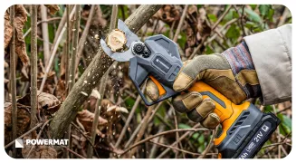 SEKATOR AKUMULATOROWY NOŻYCE ELEKTRYCZNE OGRODOWE 21V MOCNE DO GAŁĘZI 2xAKU 30mm PM-SA-21V-2AM - 9