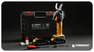 SEKATOR AKUMULATOROWY NOŻYCE ELEKTRYCZNE OGRODOWE 21V MOCNE DO GAŁĘZI 2xAKU 30mm PM-SA-21V-2AM - 4