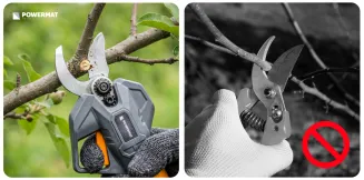 SEKATOR AKUMULATOROWY NOŻYCE ELEKTRYCZNE OGRODOWE 21V MOCNE DO GAŁĘZI 2xAKU 30mm PM-SA-21V-2AM - 10