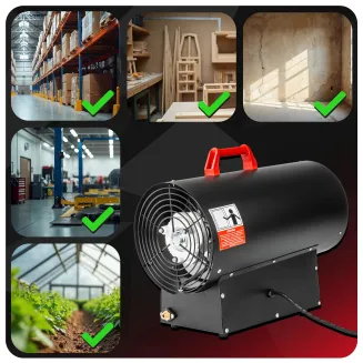 NAGRZEWNICA GAZOWA 45KW 230V TERMOSTAT LCD WĄŻ+REDUKTOR RTNGG0118 - 6