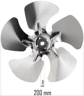 WENTYLATOR DO NAGRZEWNICY SPALINOWEJ WIRNIK ŚMIGŁO UNIWERSALNE 29° 200mm PM-NAG-30SKN-WEN - 6