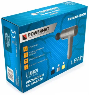 Pistolet do Masażu 1800mAh + 6 głowic PM-MAS-1800BM - 16
