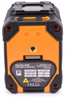 Poziomica laserowa / laser krzyżowy 360° PM-PLK-360T + statyw i futerał - 5