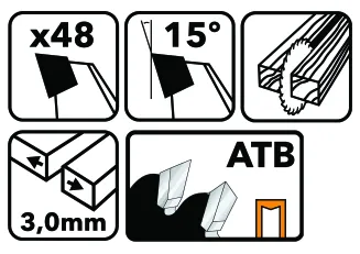 Tarcza widiowa do drewna 305x30 48z TDD-305x30x48Z - 2