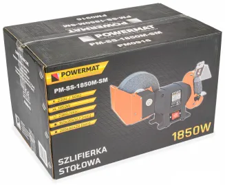 SZLIFIERKA STOŁOWA NA SUCHO MOKRO 1850W WOLNOOBROTOWA 2xKAMIEŃ TARCZA 200MM PM-SS-1850M-SM - 8