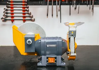 SZLIFIERKA STOŁOWA NA SUCHO MOKRO 1850W WOLNOOBROTOWA 2xKAMIEŃ TARCZA 200MM PM-SS-1850M-SM - 6