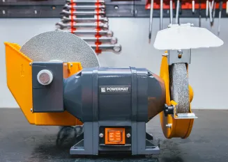 SZLIFIERKA STOŁOWA NA SUCHO MOKRO 1850W WOLNOOBROTOWA 2xKAMIEŃ TARCZA 200MM PM-SS-1850M-SM - 11