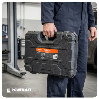 MIERNIK CIŚNIENIA SPRĘŻANIA DIESEL TESTER KOMPRESJI WTRYSKU SILNIKA ZESTAW 16 el. PM-MCSD-16T - 5