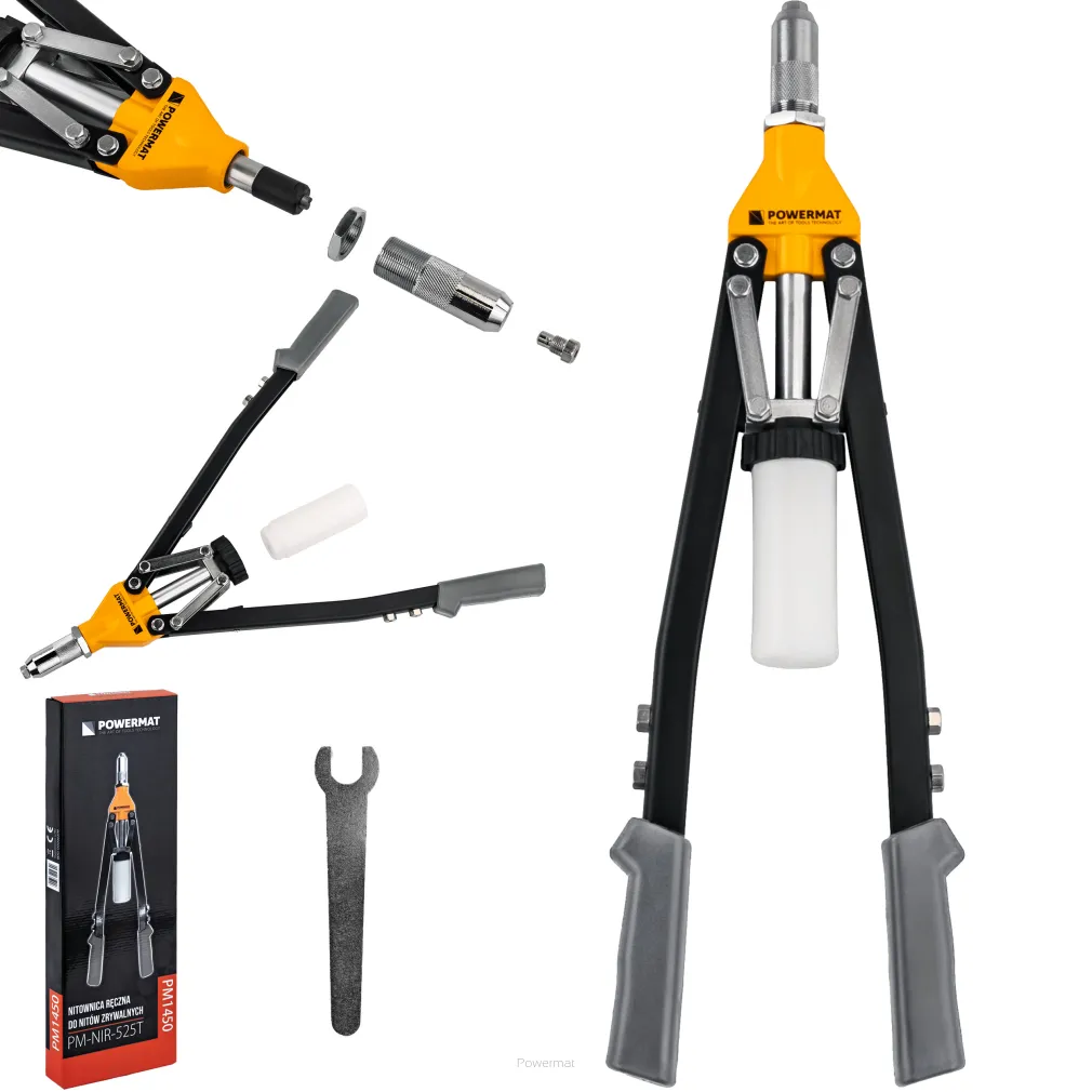 NITOWNICA RĘCZNA DO NITÓW ZRYWALNYCH 3,2-6,4MM POJEMNIK 525MM PM-NIR-525T