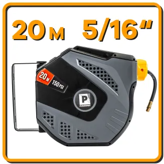 AUTOMATYCZNY BĘBEN Z WĘŻEM 20M PNEUMATYCZNY CIŚNIENIOWY 10 BAR UCHWYT PM-ABNW-20MN - 6