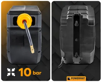 AUTOMATYCZNY BĘBEN Z WĘŻEM 20M PNEUMATYCZNY CIŚNIENIOWY 10 BAR UCHWYT PM-ABNW-20MN - 7