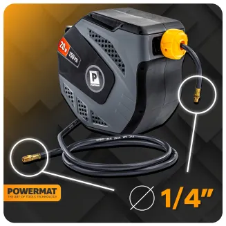 AUTOMATYCZNY BĘBEN Z WĘŻEM 20M PNEUMATYCZNY CIŚNIENIOWY 10 BAR UCHWYT PM-ABNW-20MN - 9