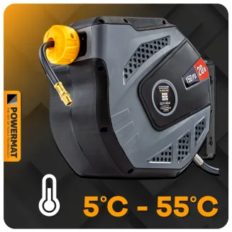 AUTOMATYCZNY BĘBEN Z WĘŻEM 20M PNEUMATYCZNY CIŚNIENIOWY 10 BAR UCHWYT PM-ABNW-20MN - 11