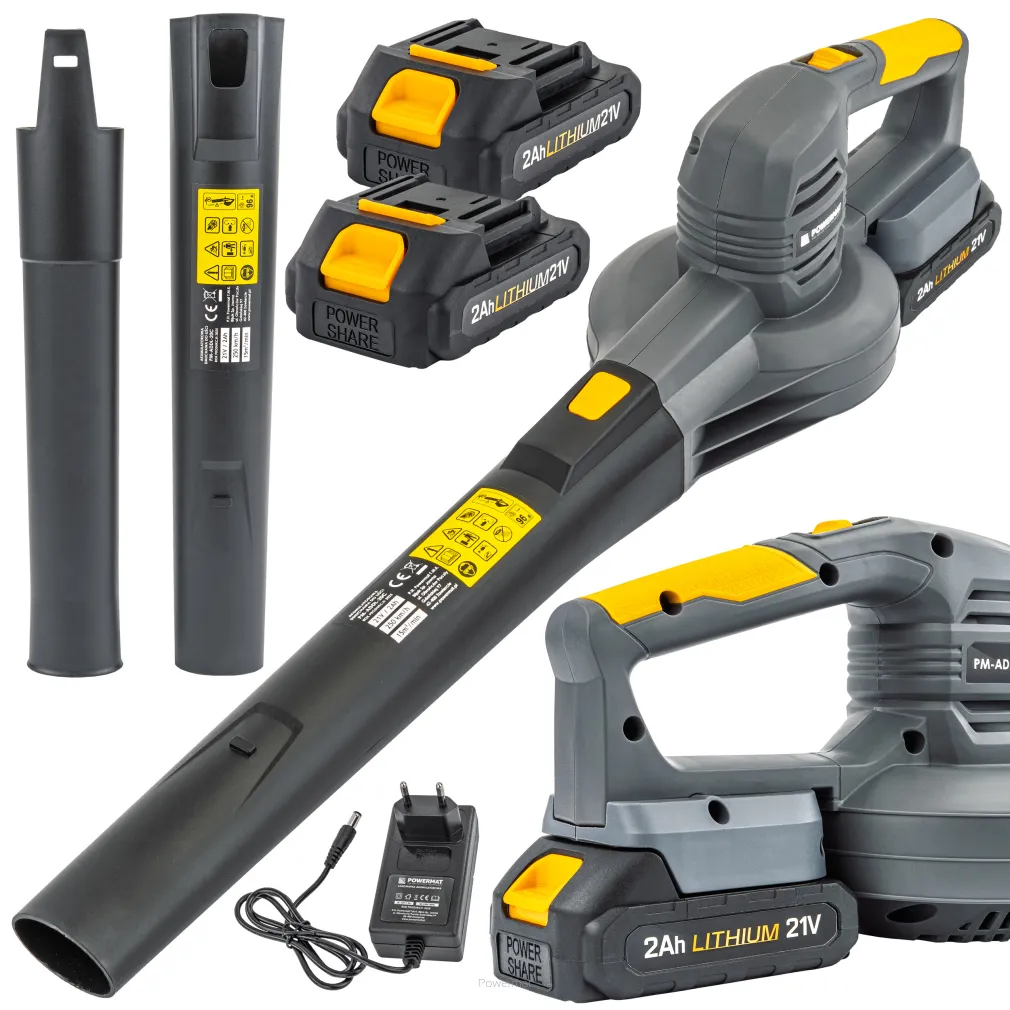 DMUCHAWA AKUMULATOROWA DO LIŚCI ŚNIEGU OSUSZANIA OGRODOWA 21V 2x2AH 250KM/H PM-ADDL-20C