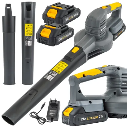 DMUCHAWA AKUMULATOROWA DO LIŚCI ŚNIEGU OSUSZANIA OGRODOWA 21V 2x2AH 250KM/H PM-ADDL-20C