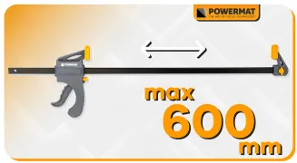 ŚCISK STOLARSKI ZACISK DŹWIGNIOWY 600x60 MM SZYBKOZACISKOWY AUTOMATYCZNY PM-SSD-24T - 4