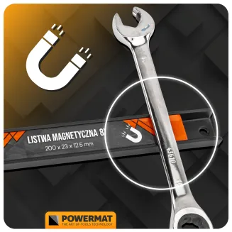 3x LISTWA MAGNETYCZNA ZESTAW MAGNES NA NARZĘDZIA AKCESORIA PRZYBORY UCHWYT PM-LM-3T - 8