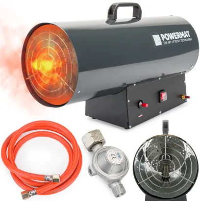 Nagrzewnica Dmuchawa GAZOWA Reduktor wąż Zestaw 65kW 230V PM-NAG-65GN