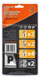 ZESTAW BRZESZCZOTÓW DO PIŁY SZABLASTEJ NOŻE DO LISICY METAL DREWNO 28 SZTUK PM-ZBDP-28T - 3