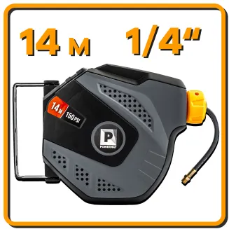 AUTOMATYCZNY ZWIJACZ BĘBEN WĄŻ 14M PNEUMATYCZNY CIŚNIENIOWY 10 BAR UCHWYT PM-ABNW-14M - 8