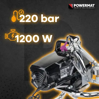 Agregat MALARSKI Pistolet Hydrodynamiczny 1200W Wąż 10M 1,5 L/min 220 BAR PM-PDM-1200 - 15
