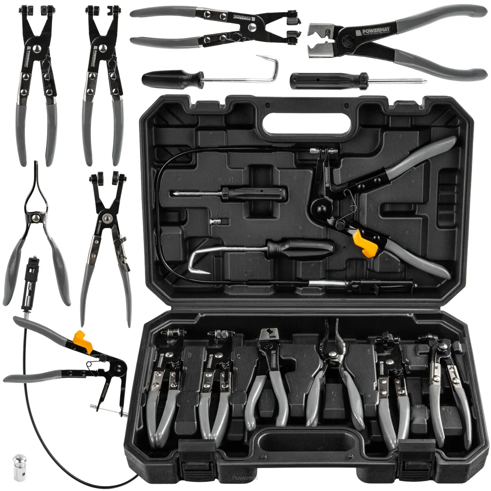 SZCZYPCE DO OPASEK ZACISKOWYCH (ZESTAW 9el.) PM-SDOZ-9T