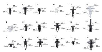 SPINKI KOŁKI KLIPSY SAMOCHODOWE DO TAPICERKI AUTA 420 EL - ŚCIĄGACZE WYJMAK RTKST0099 - 9