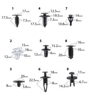SPINKI KOŁKI KLIPSY SAMOCHODOWE DO TAPICERKI AUTA 420 EL - ŚCIĄGACZE WYJMAK RTKST0099 - 10