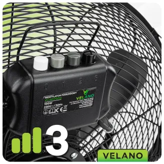 WENTYLATOR PODŁOGOWY 230V 100W 45cm VELWEP0016 - 11