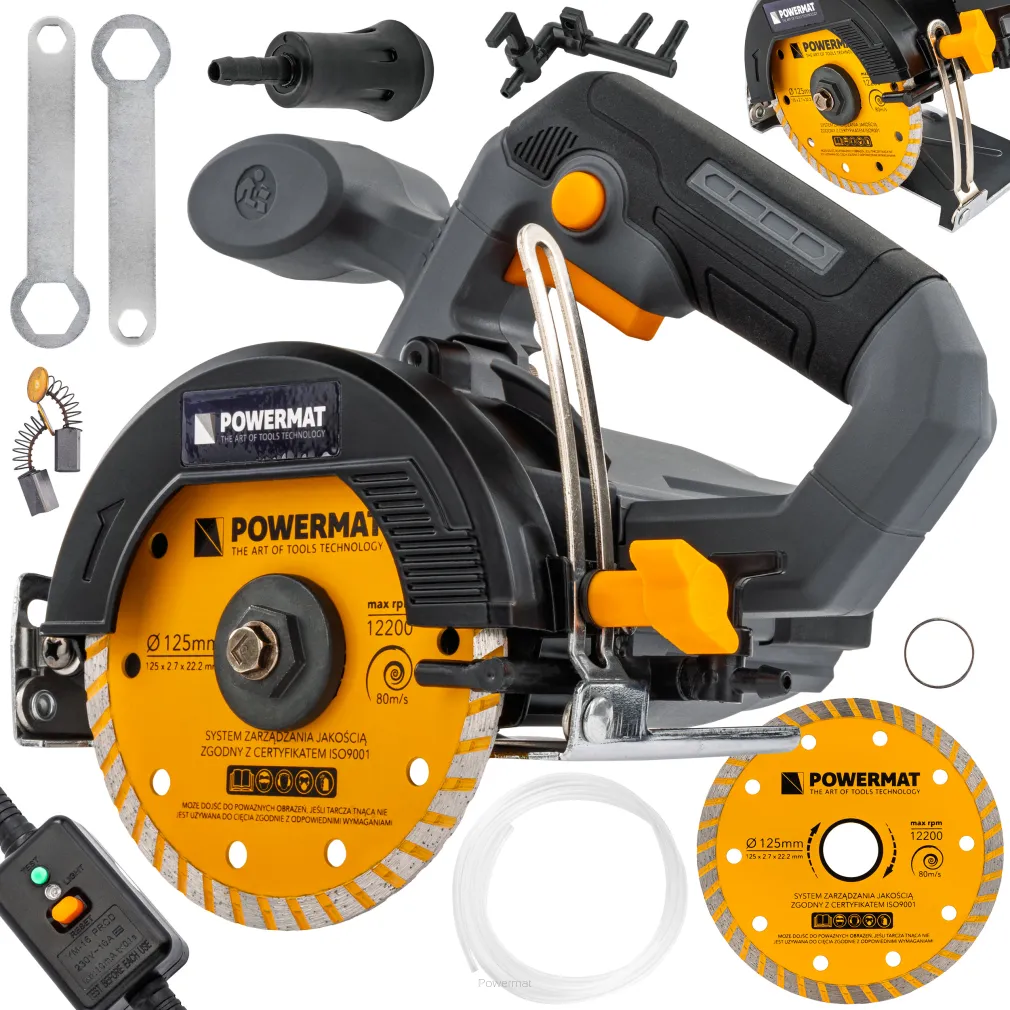 PRZECINARKA TARCZOWA DO PŁYTEK GRESU GLAZURY KAMIENIA NA WODĘ 1400W 125MM PM-PDG-1400T