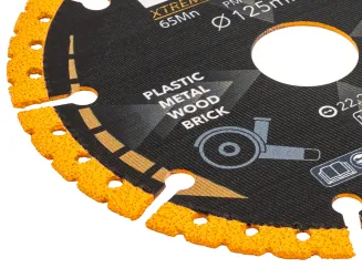 TARCZA DIAMENTOWA UNIWERSALNA DO METALU DREWNA CEGIEŁ CERAMIKI PCV 125 MM PM-TDCS-1252T - 5