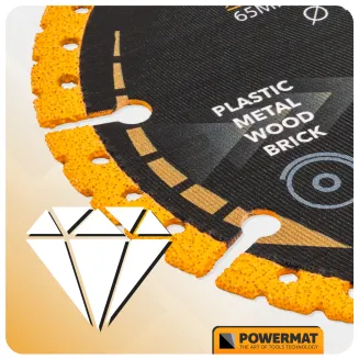 TARCZA DIAMENTOWA UNIWERSALNA DO METALU DREWNA CEGIEŁ CERAMIKI PCV 125 MM PM-TDCS-1252T - 10