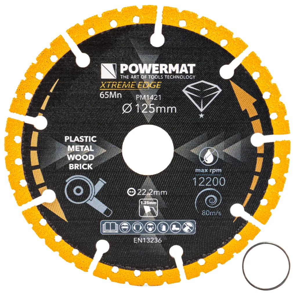 TARCZA DIAMENTOWA UNIWERSALNA DO METALU DREWNA CEGIEŁ CERAMIKI PCV 125 MM PM-TDCS-1252T