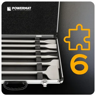 DŁUTA SDS MAX ZESATW PŁASKIE SZPIC WALIZKA (ZESTAW 6el.) PM-ZD-6T - 13