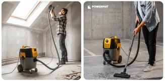 ODKURZACZ PRZEMYSŁOWY BEZWORKOWY 1600W GNIAZDO ZBIORNIK 30L DO WARSZTATU PM-OD-1600T-PRO - 16