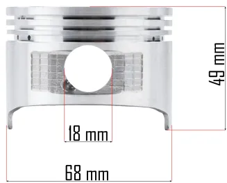 TŁOK KOMPLETNY DO SILNIKA GX160 5x PIERŚCIENIE 2x ZABEZPIECZENIE 68mm PM-GX160-TK - 2