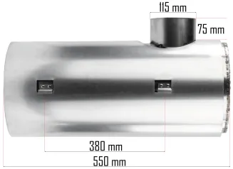 KOMORA SPALANIA DO NAGRZEWNICY OLEJOWEJ WYMIENNIK CIEPŁA TUBA GRZEWCZA 40kW PM-NAG-40SKN-KSP - 2