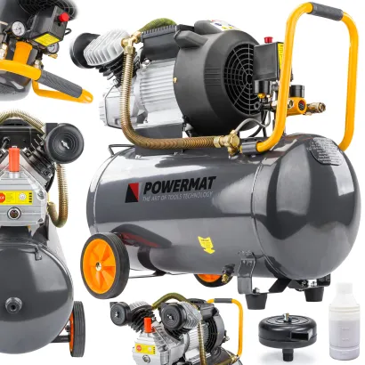 Kompresor olejowy Sprężarka dwutłokowa 230V 50L 8 bar PM-KO-50T-V2