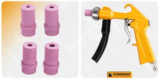 PIASKARKA PNEUMATYCZNA SYFONOWA 10L PISTOLET CZYSZCZENIE PIASKOWANIE DYSZE PM-PIA-10T - 12