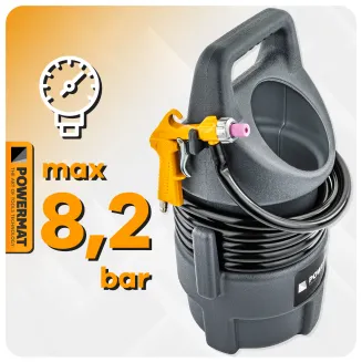 PIASKARKA PNEUMATYCZNA SYFONOWA 10L PISTOLET CZYSZCZENIE PIASKOWANIE DYSZE PM-PIA-10T - 2