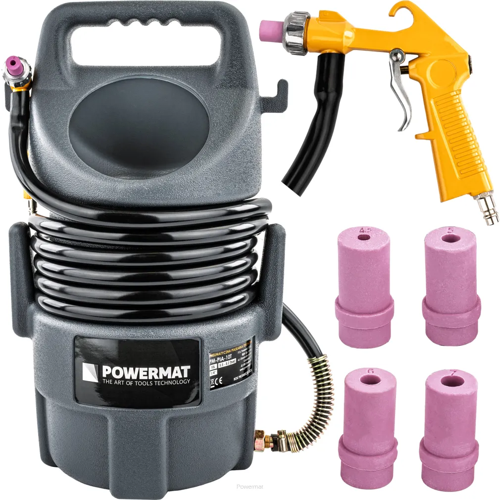 PIASKARKA PNEUMATYCZNA SYFONOWA 10L PISTOLET CZYSZCZENIE PIASKOWANIE DYSZE PM-PIA-10T
