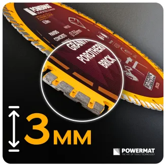 TARCZA DIAMENTOWA 350MM SEGMENT 3MM OTWÓR 25,4MM DO KAMIENIA BETONU GRESU PM-TDCS-3501T - 7