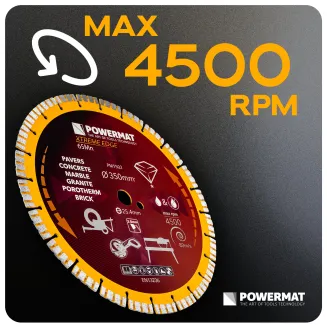 TARCZA DIAMENTOWA 350MM SEGMENT 3MM OTWÓR 25,4MM DO KAMIENIA BETONU GRESU PM-TDCS-3501T - 8
