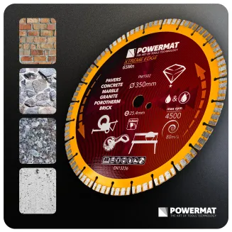 TARCZA DIAMENTOWA 350MM SEGMENT 3MM OTWÓR 25,4MM DO KAMIENIA BETONU GRESU PM-TDCS-3501T - 9