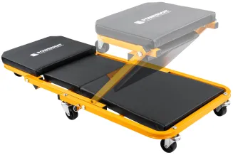 LEŻANKA WARSZTATOWA 2W1 SIEDZISKO SERWISOWE TABORET STOŁEK 150KG 91CM KÓŁKA  PM-LWS-150T - 10