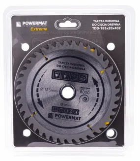 Tarcza widiowa do drewna 185x20 40z TDD-185x20x40Z - 4