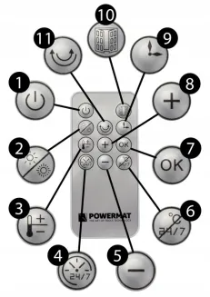 Kurtyna powietrzna Grzejnik CERAMICZNY 2000W Pilot PM-GC-3000DLS LCD - 10